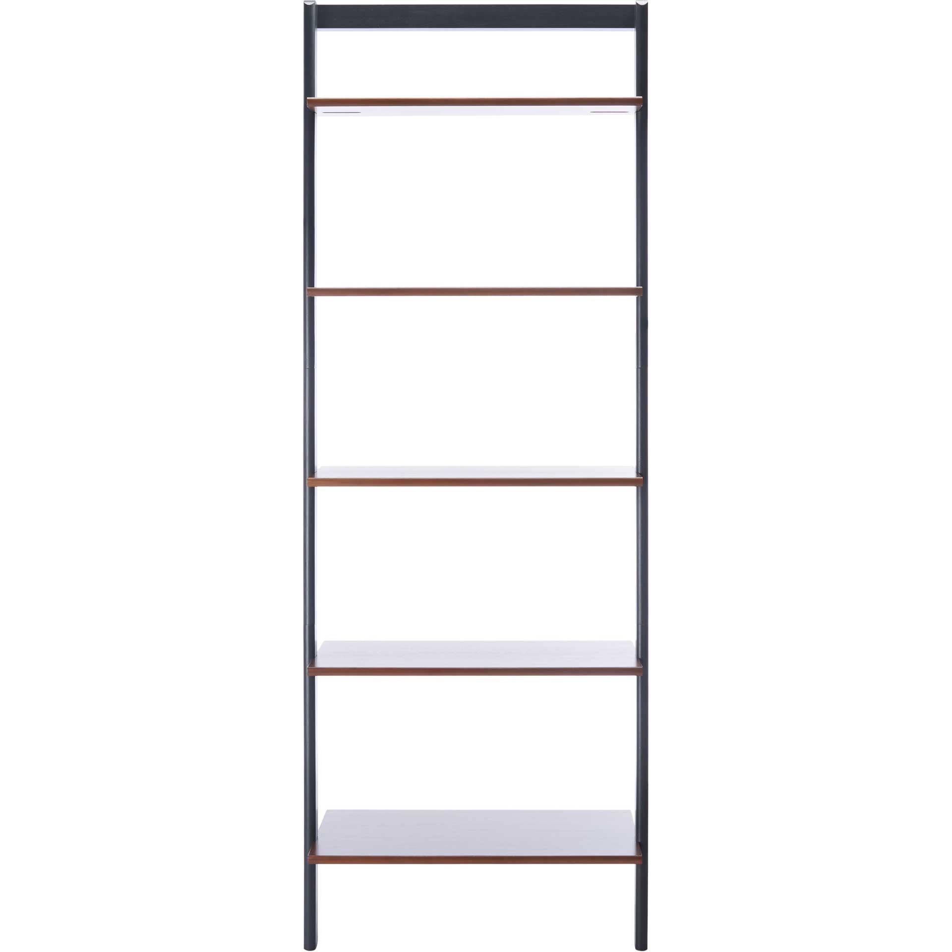 Cuallea 5 Tier Leaning Etagere Honey Brown/Charcoal