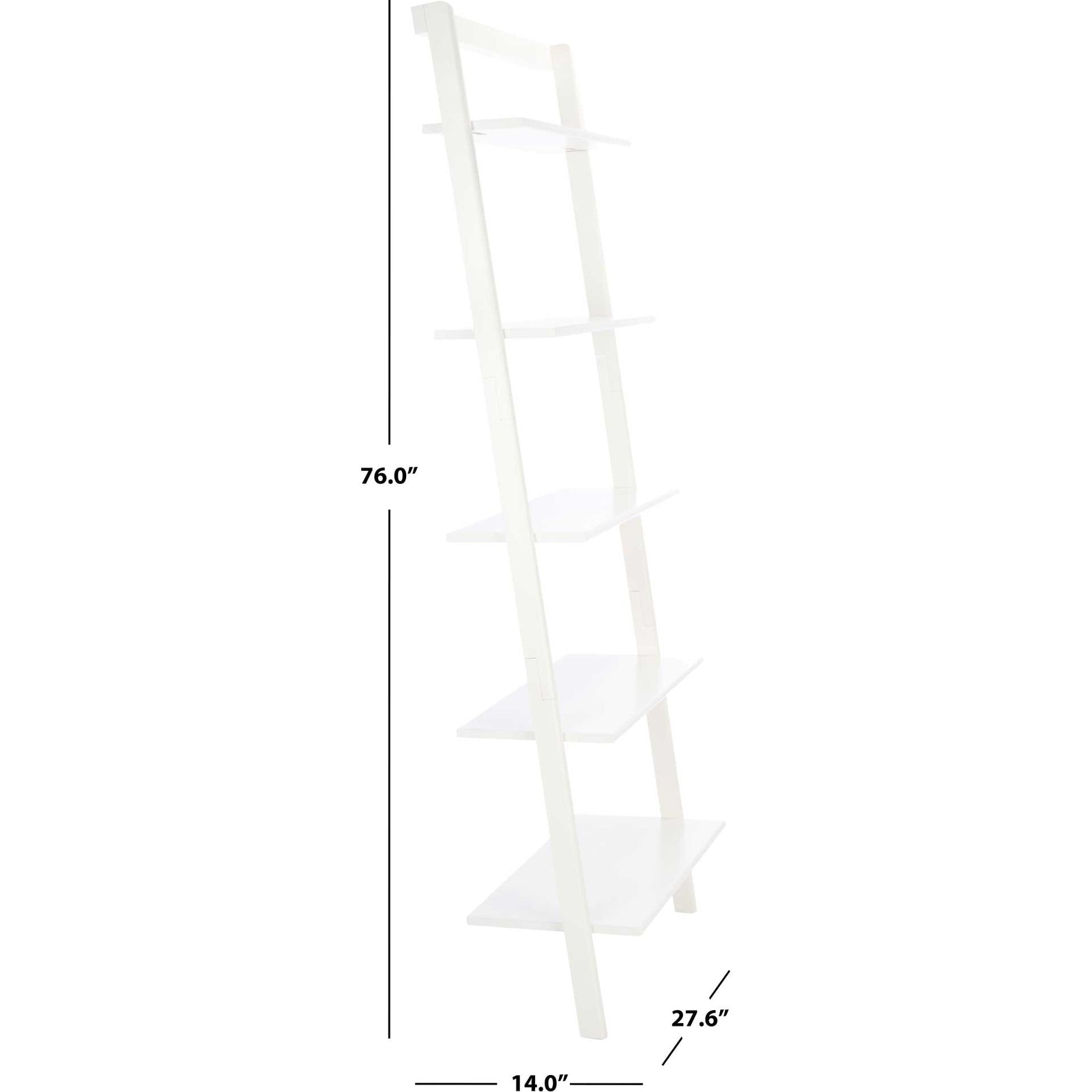 Cuallea 5 Tier Leaning Etagere White