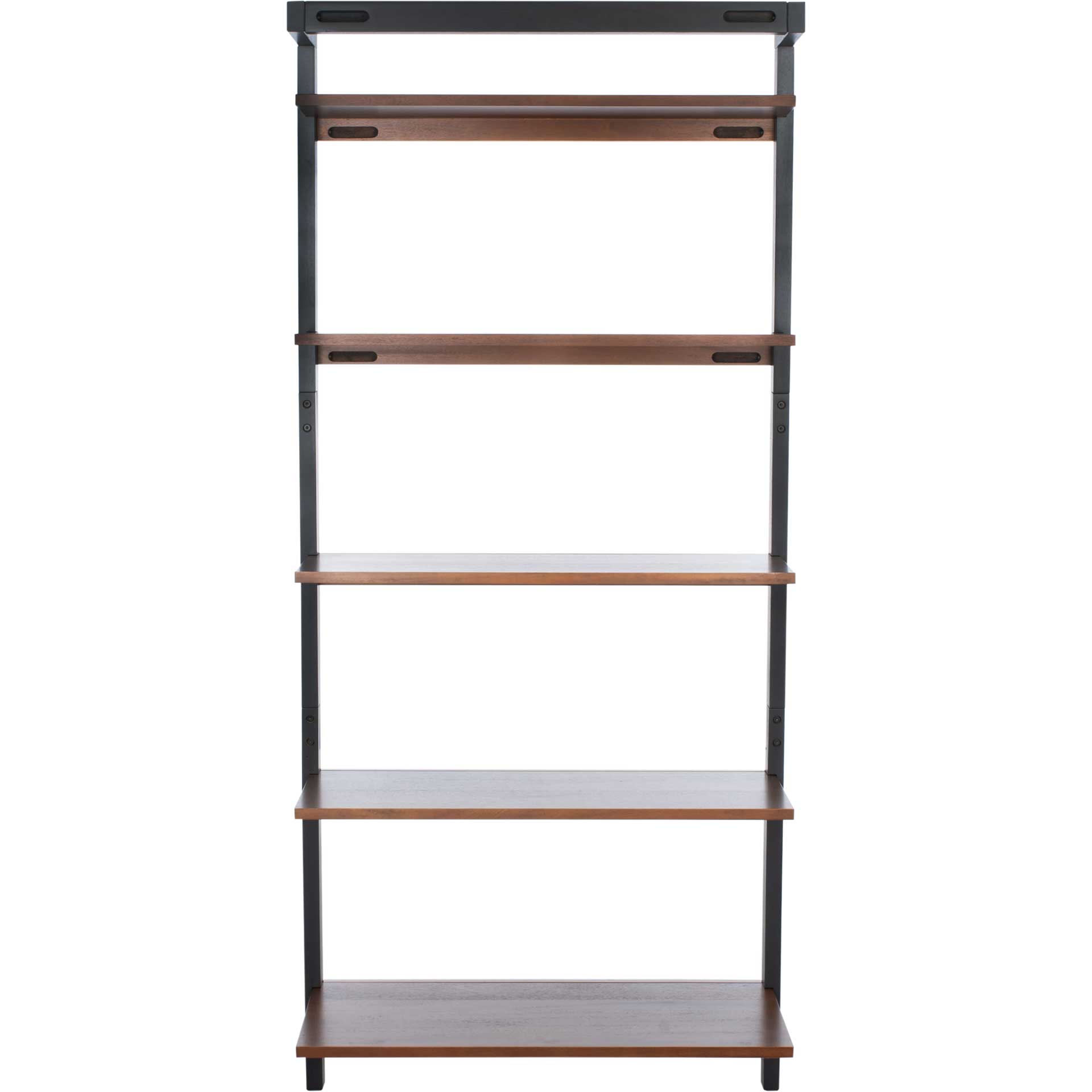 Belami 5 Tier Leaning Etagere Honey Brown/Charcoal