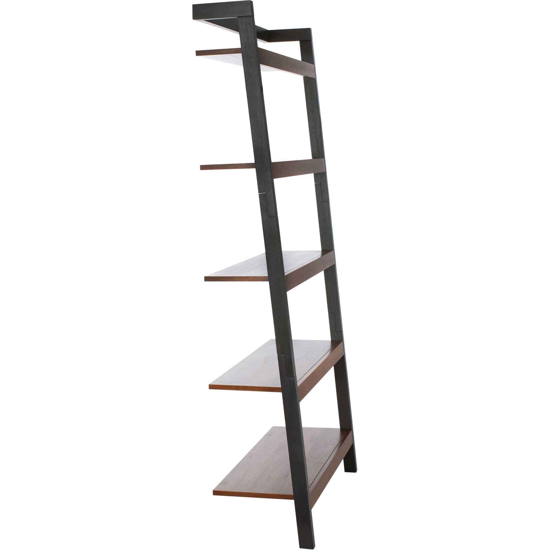 Belami 5 Tier Leaning Etagere Honey Brown/Charcoal