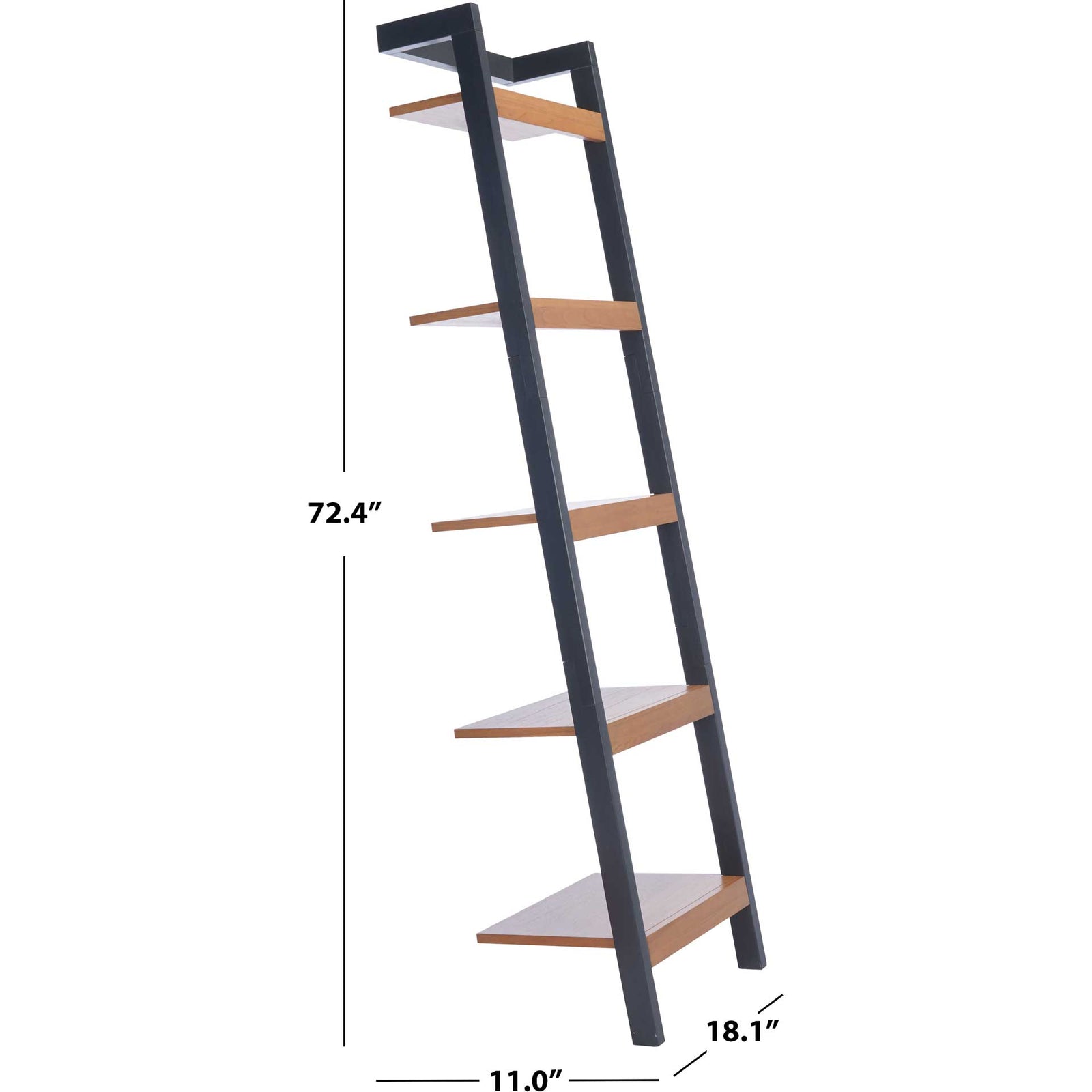 Yara 5 Tier Leaning Etagere Natural/Charcoal