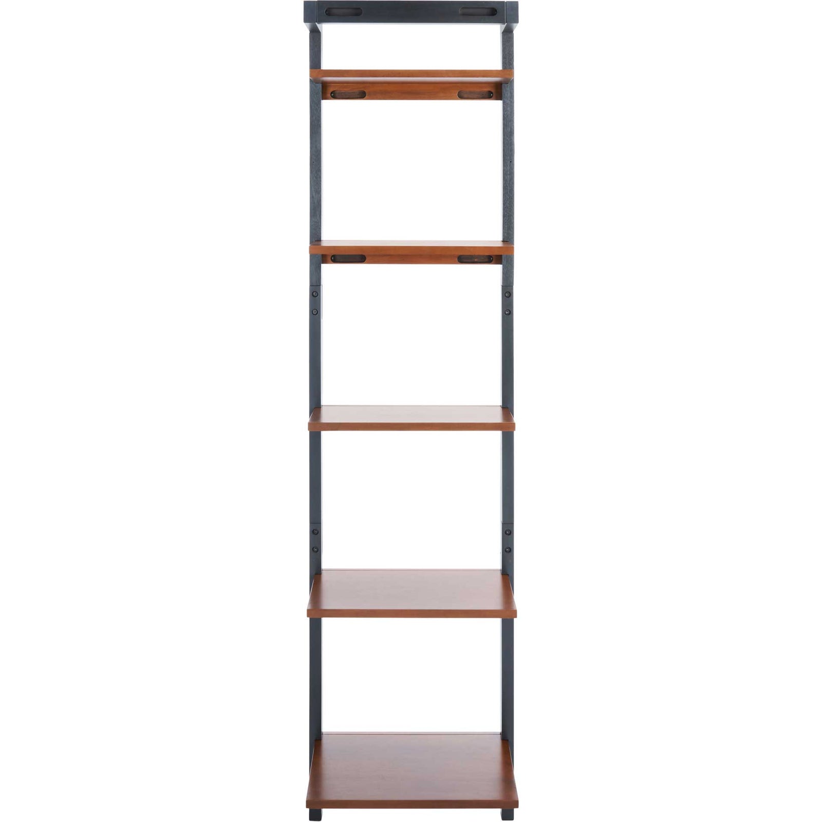 Yara 5 Tier Leaning Etagere Honey Brown/Charcoal
