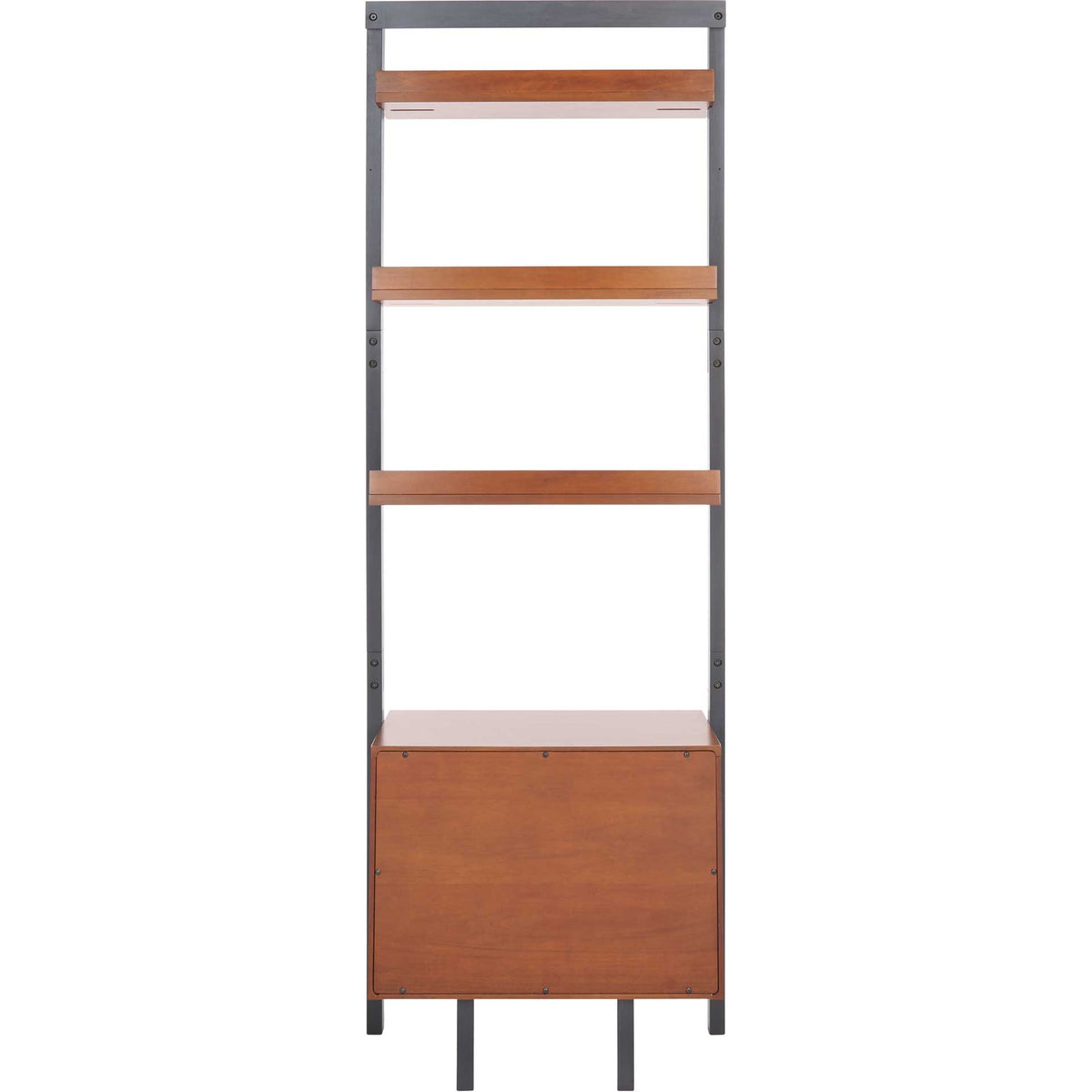 Landria 3 Shelf 1 Door Etagere Honey Brown/Charcoal