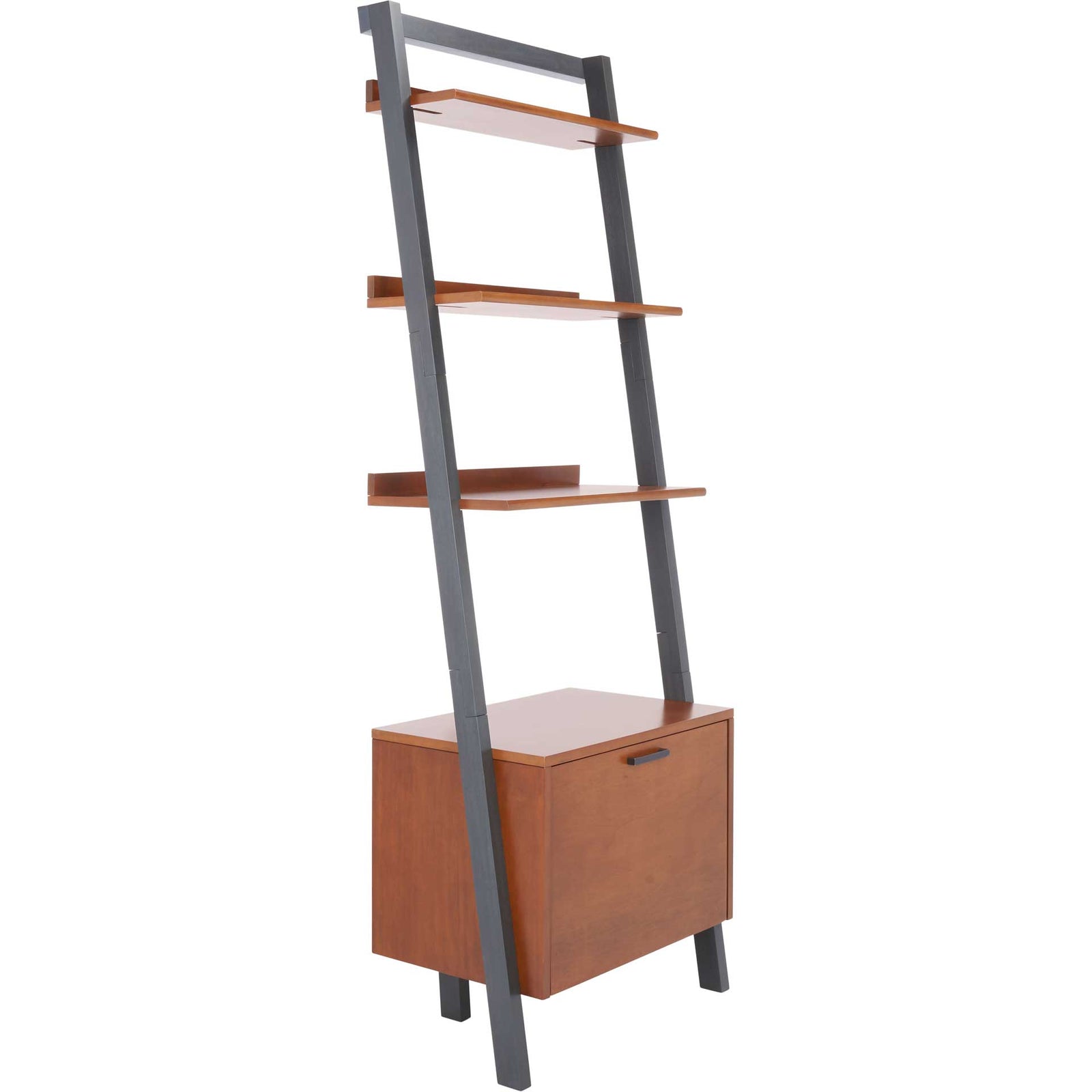Landria 3 Shelf 1 Door Etagere Honey Brown/Charcoal