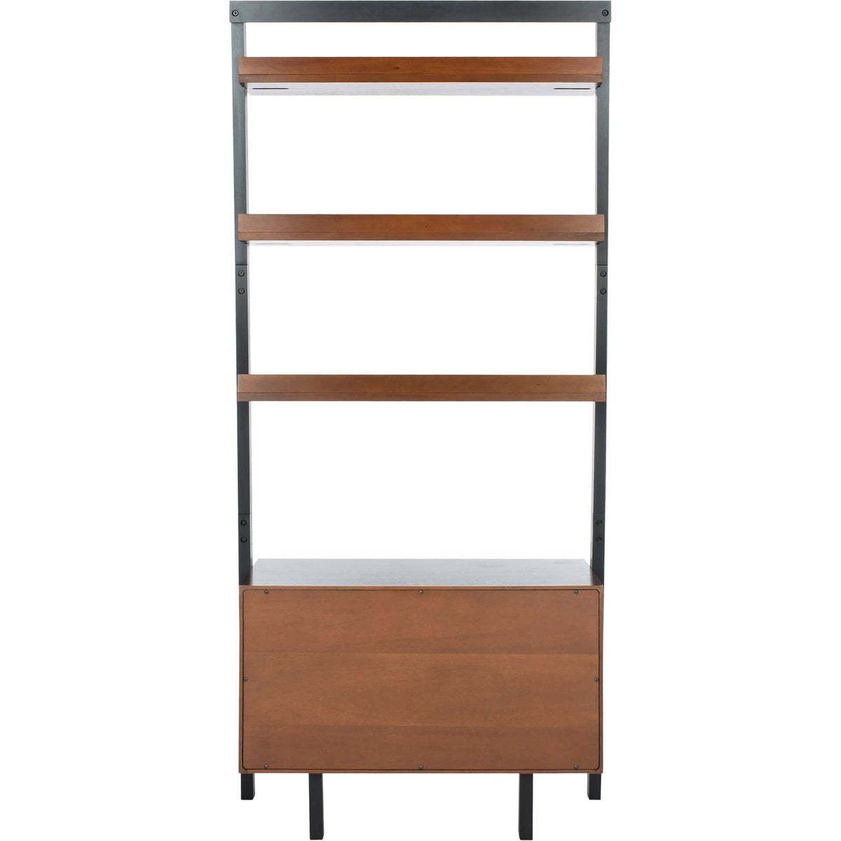 Vladan 3 Shelf 1 Door Etagere Honey Brown/Charcoal