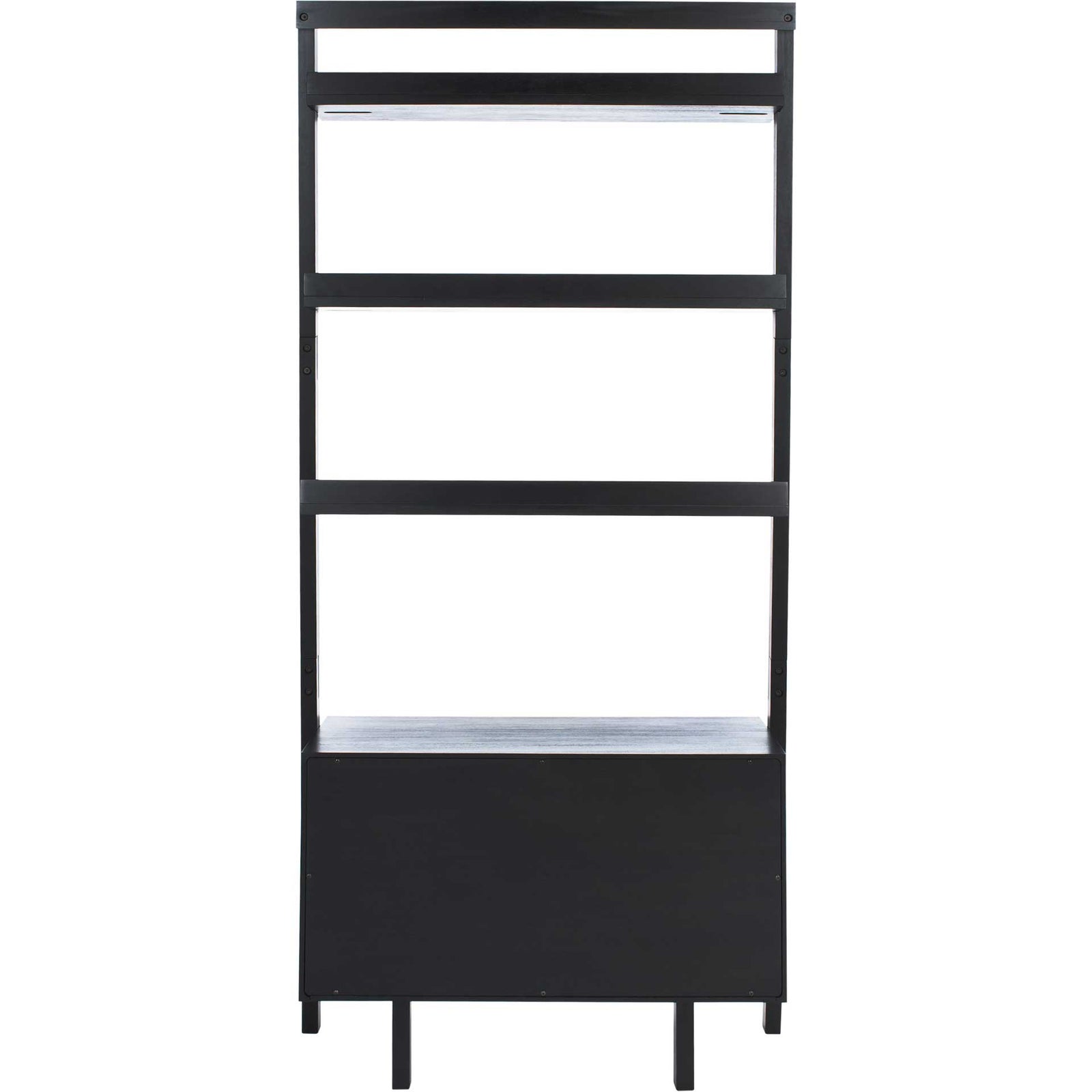Vladan 3 Shelf 1 Door Etagere Black