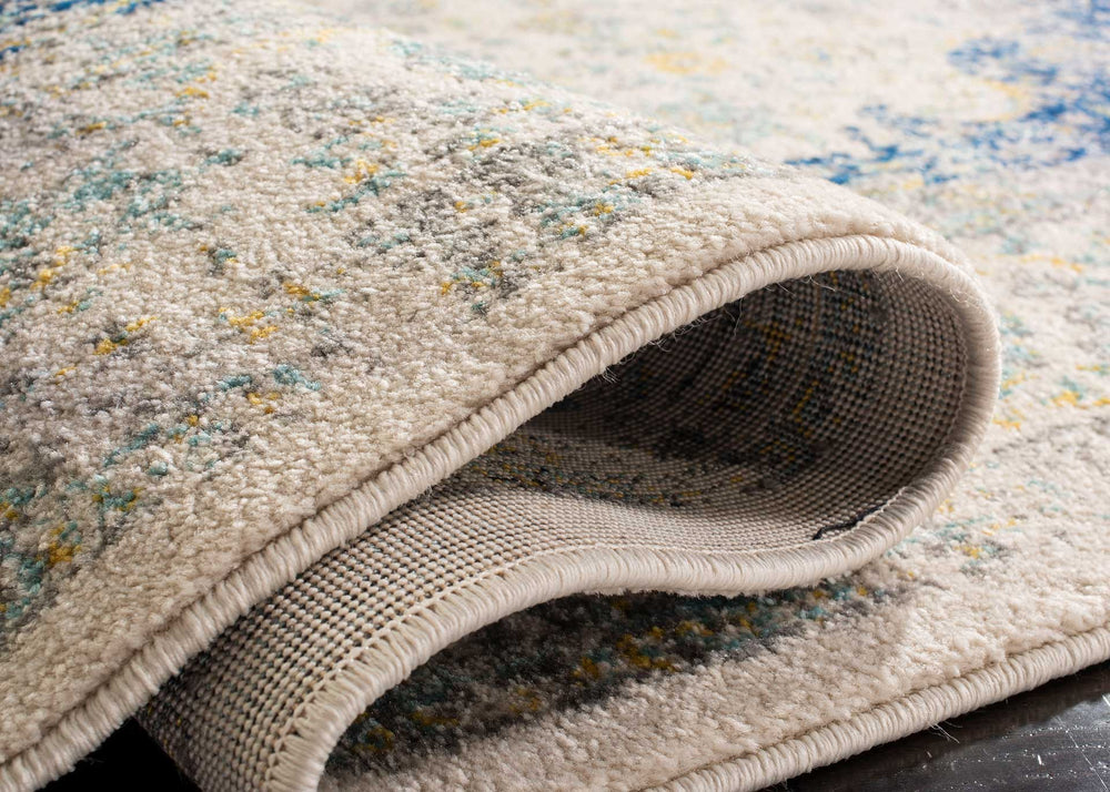 Evoke Medallion Ivory/Blue Area Rug - Froy.com