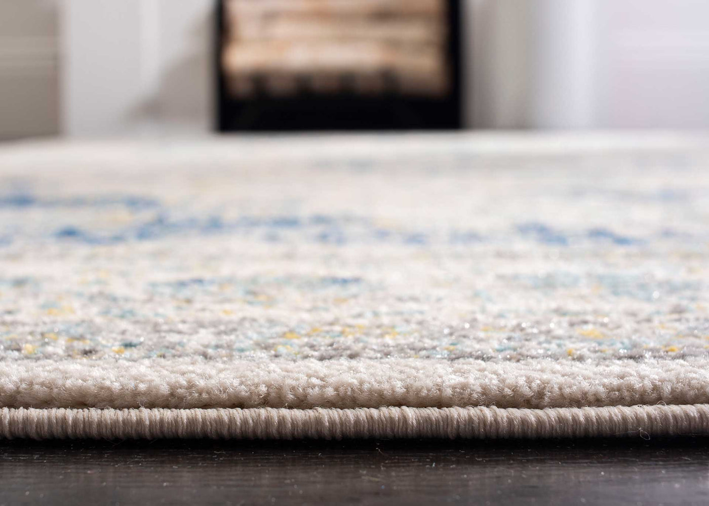 Evoke Medallion Ivory/Blue Area Rug - Froy.com