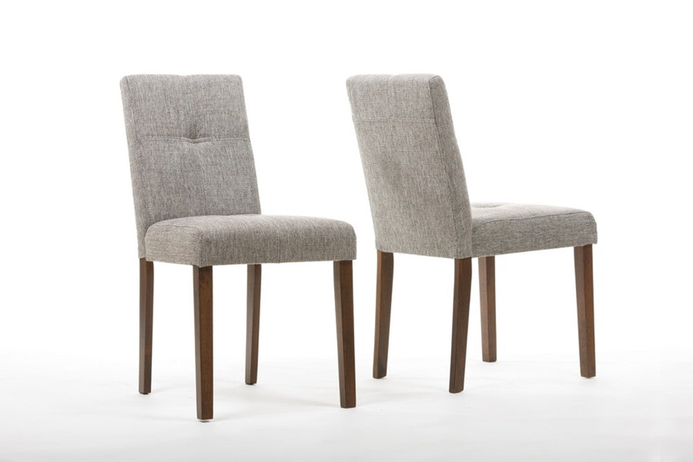 Elise Gray Linen Chair Gray (Set of 2)