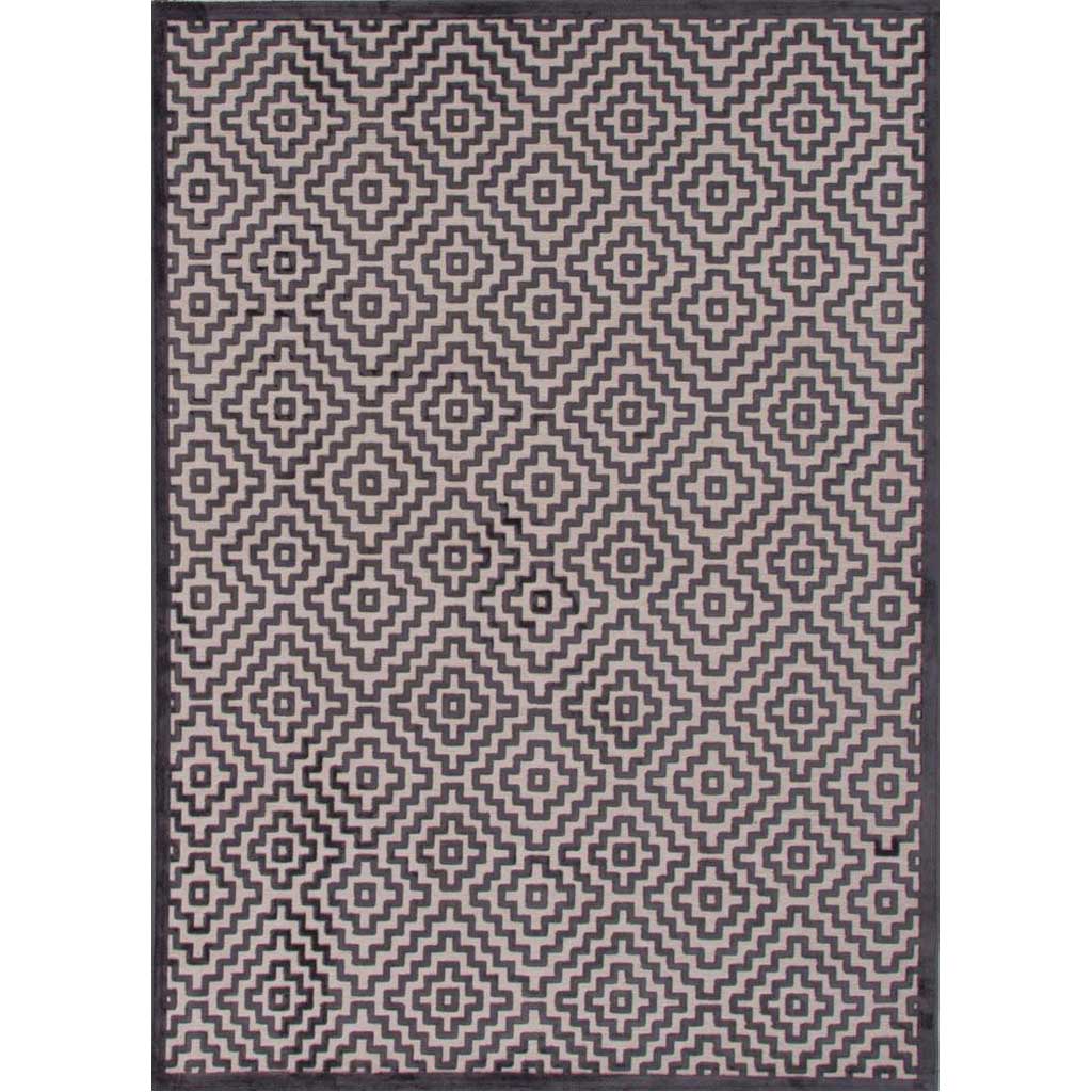 Fables Joyous Light Gray/Plum Kitten Area Rug