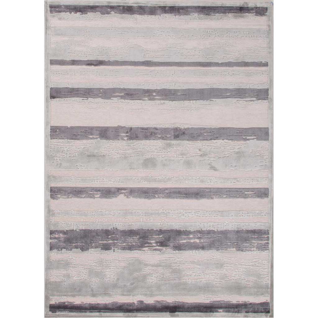 Fables Dazzle Light Gray/Plum Kitten Area Rug