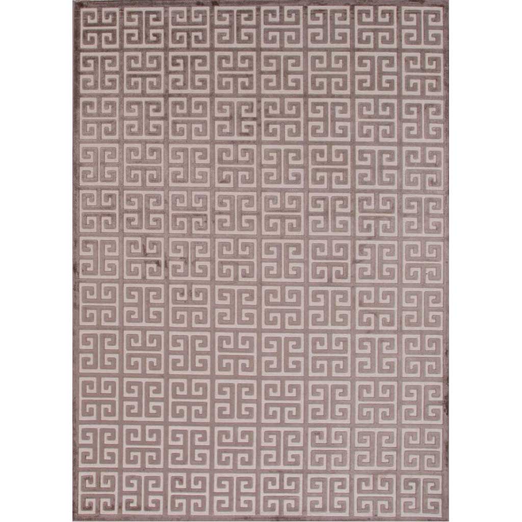 Fables Greek Plum Kitten/Light Gray Area Rug