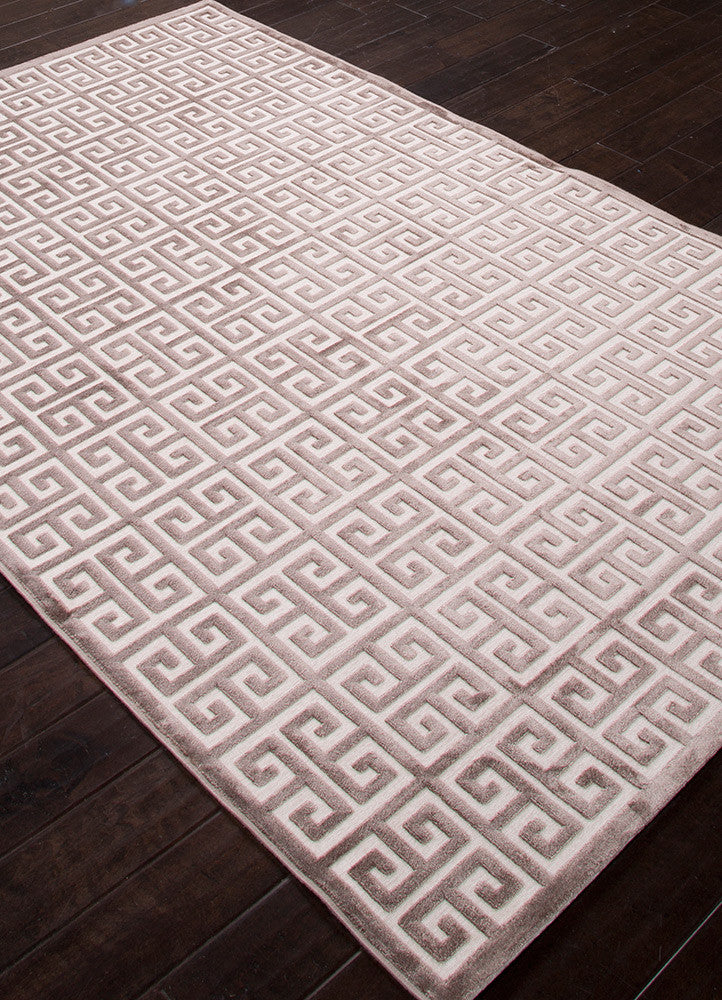 Fables Greek Plum Kitten/Light Gray Area Rug