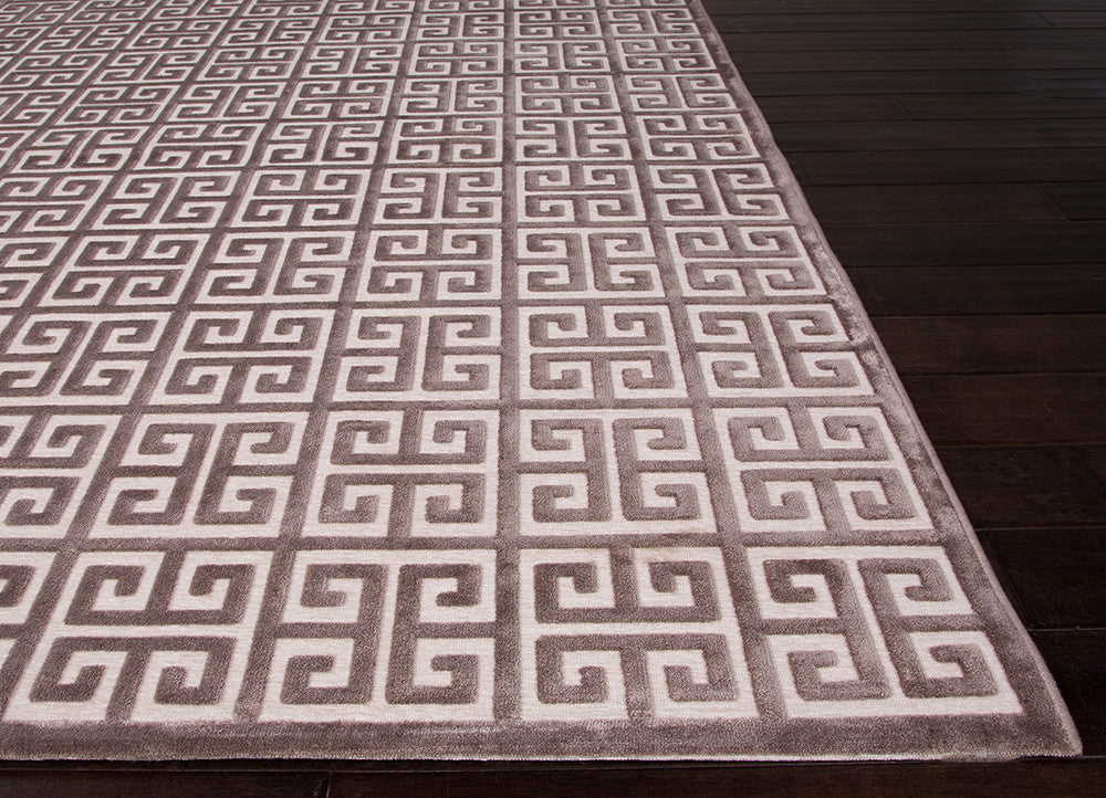 Fables Greek Plum Kitten/Light Gray Area Rug