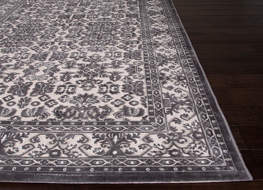 Fables Regal Light Gray/Plum Kitten Area Rug