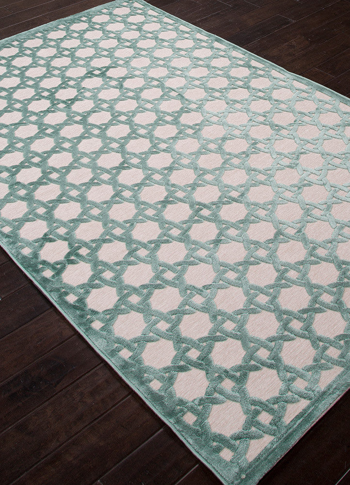 Fables Trella Light Gray/Beryl Green Area Rug