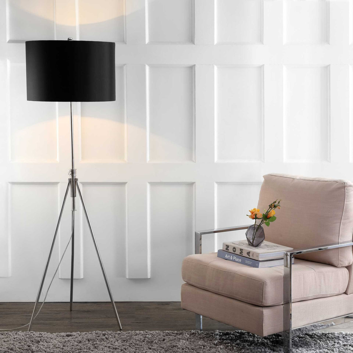 Cillian Adjustable Floor Lamp Nickel