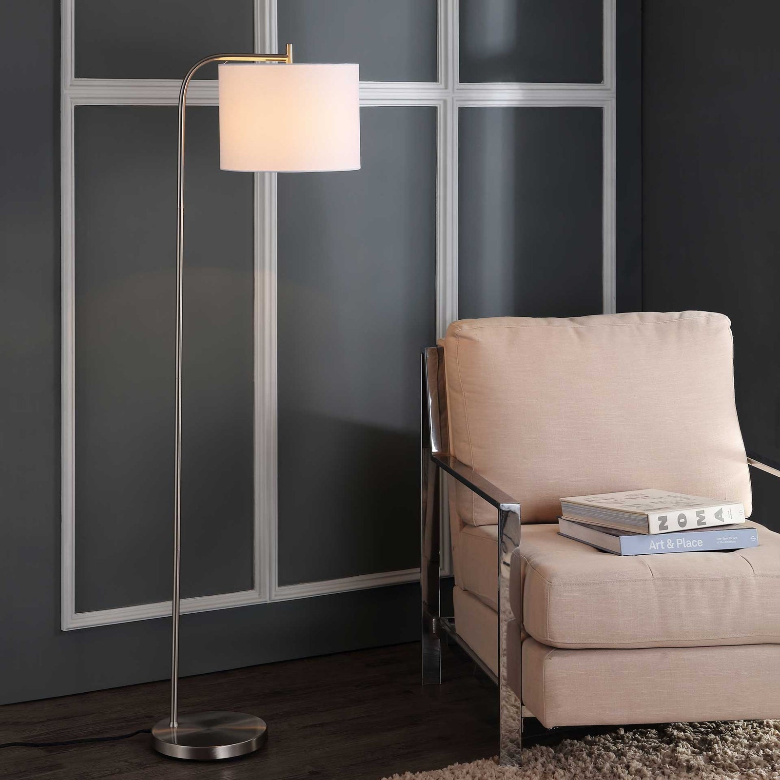 Raelyn Floor Lamp Nickel