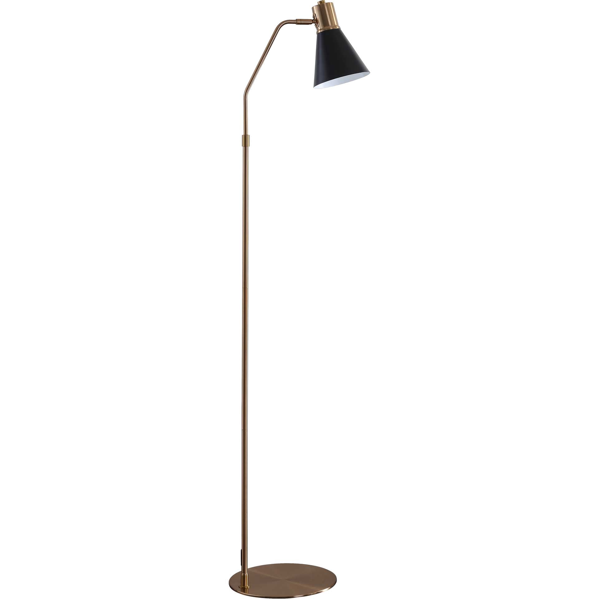 Gridiron Floor Lamp Black/Brass Gold