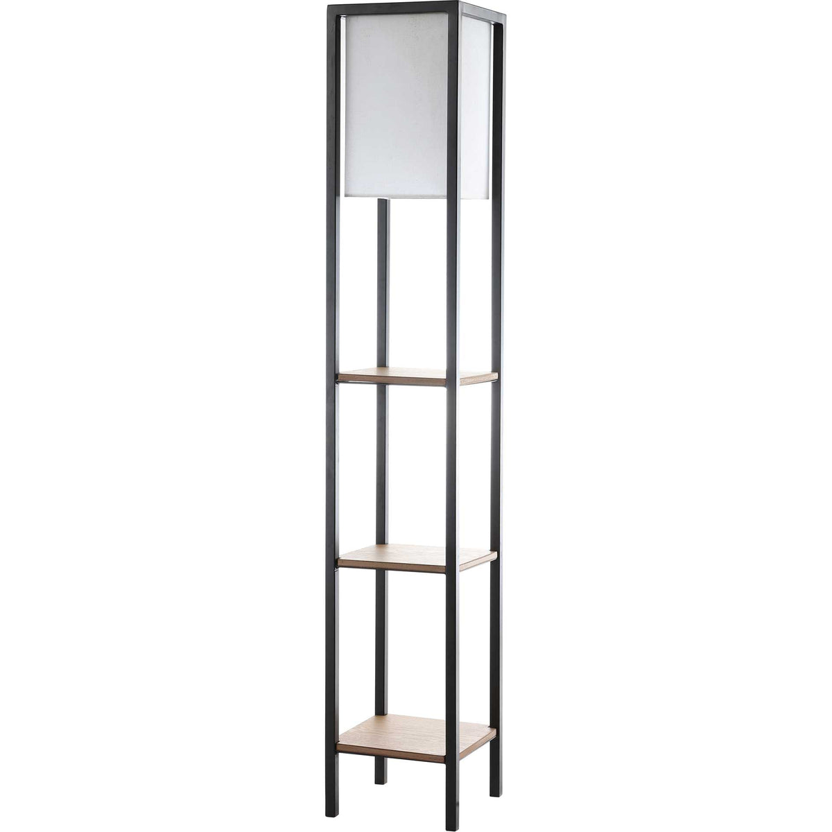 Riley Shelf Floor Lamp Light Brown/Black - Froy.com
