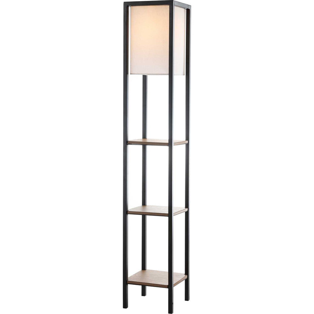 Riley Shelf Floor Lamp Light Brown/Black