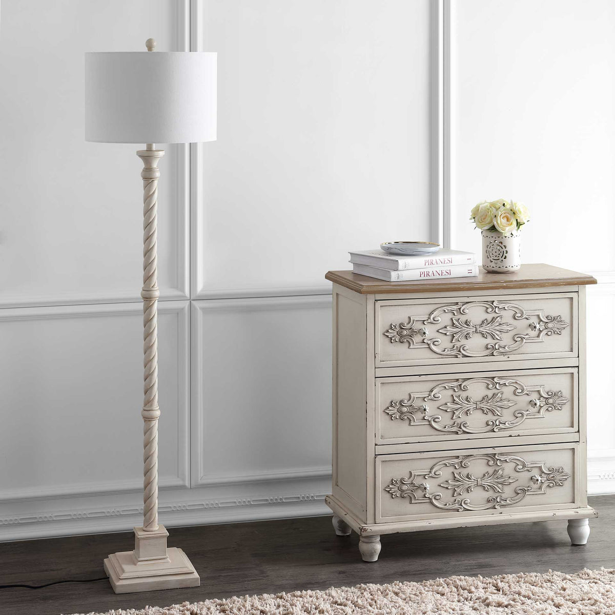 Isabella Floor Lamp French Cream
