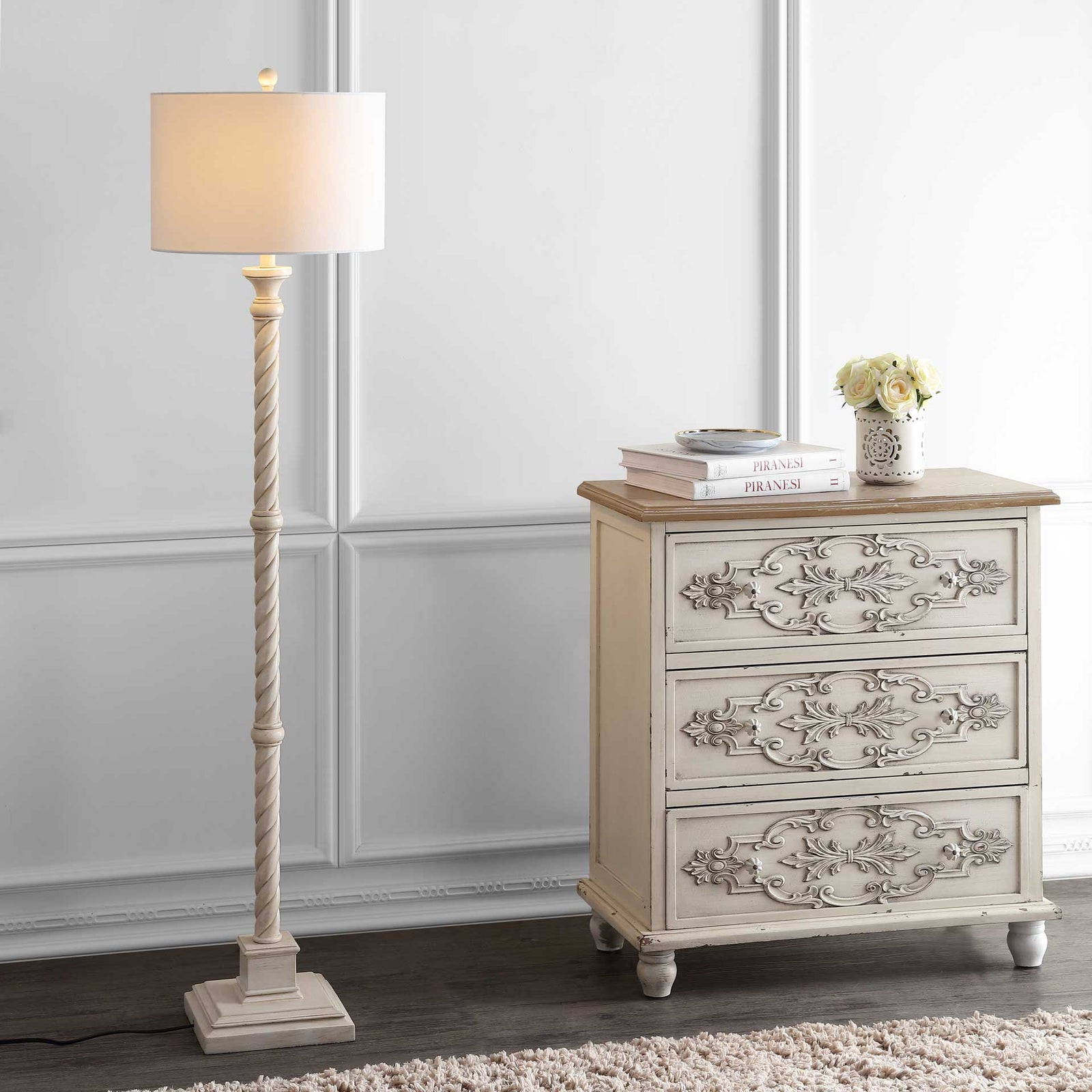 Isabella Floor Lamp French Cream