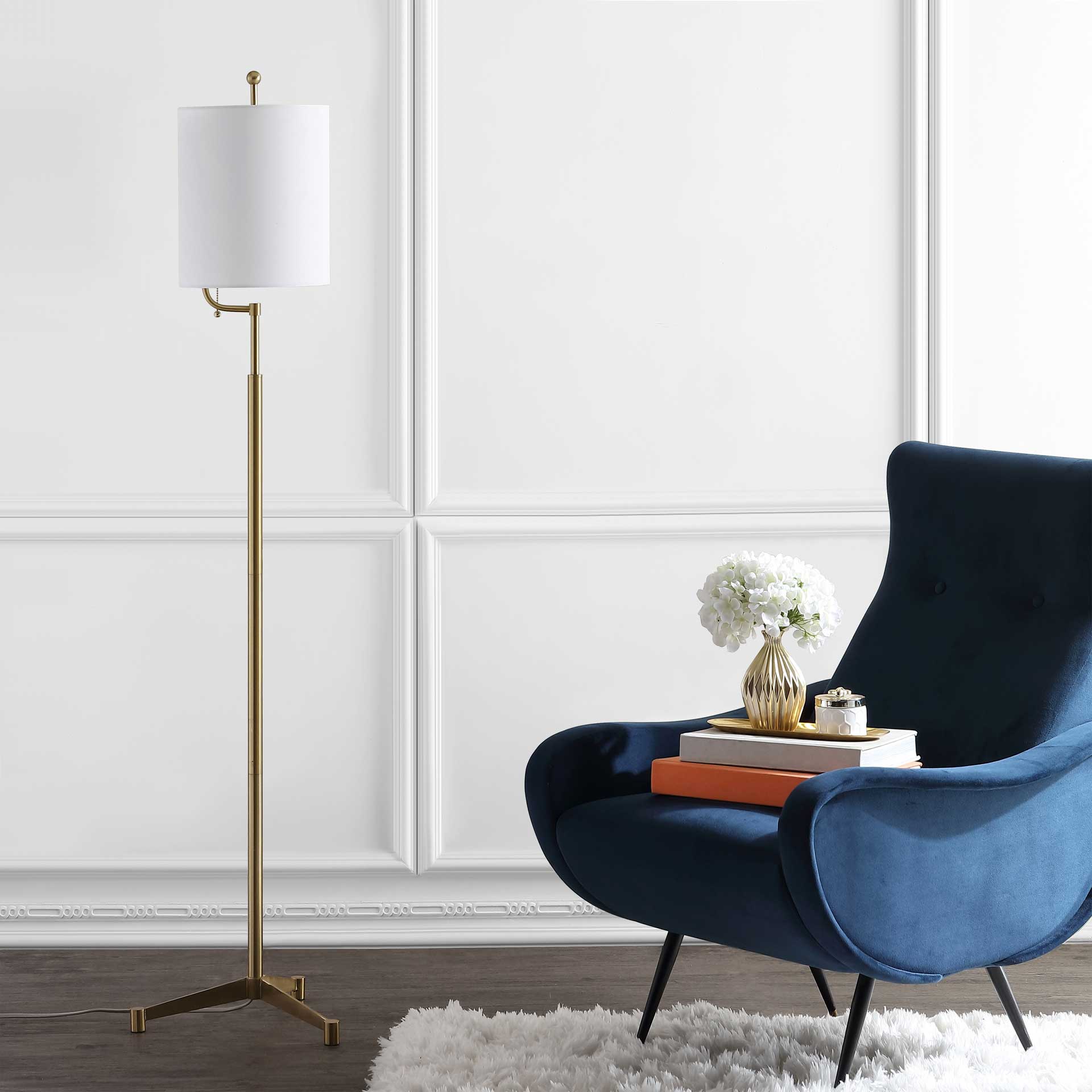 Ezla Floor Lamp Brass Gold