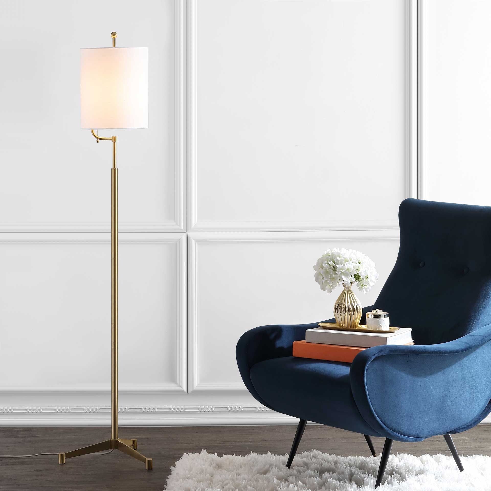 Ezla Floor Lamp Brass Gold