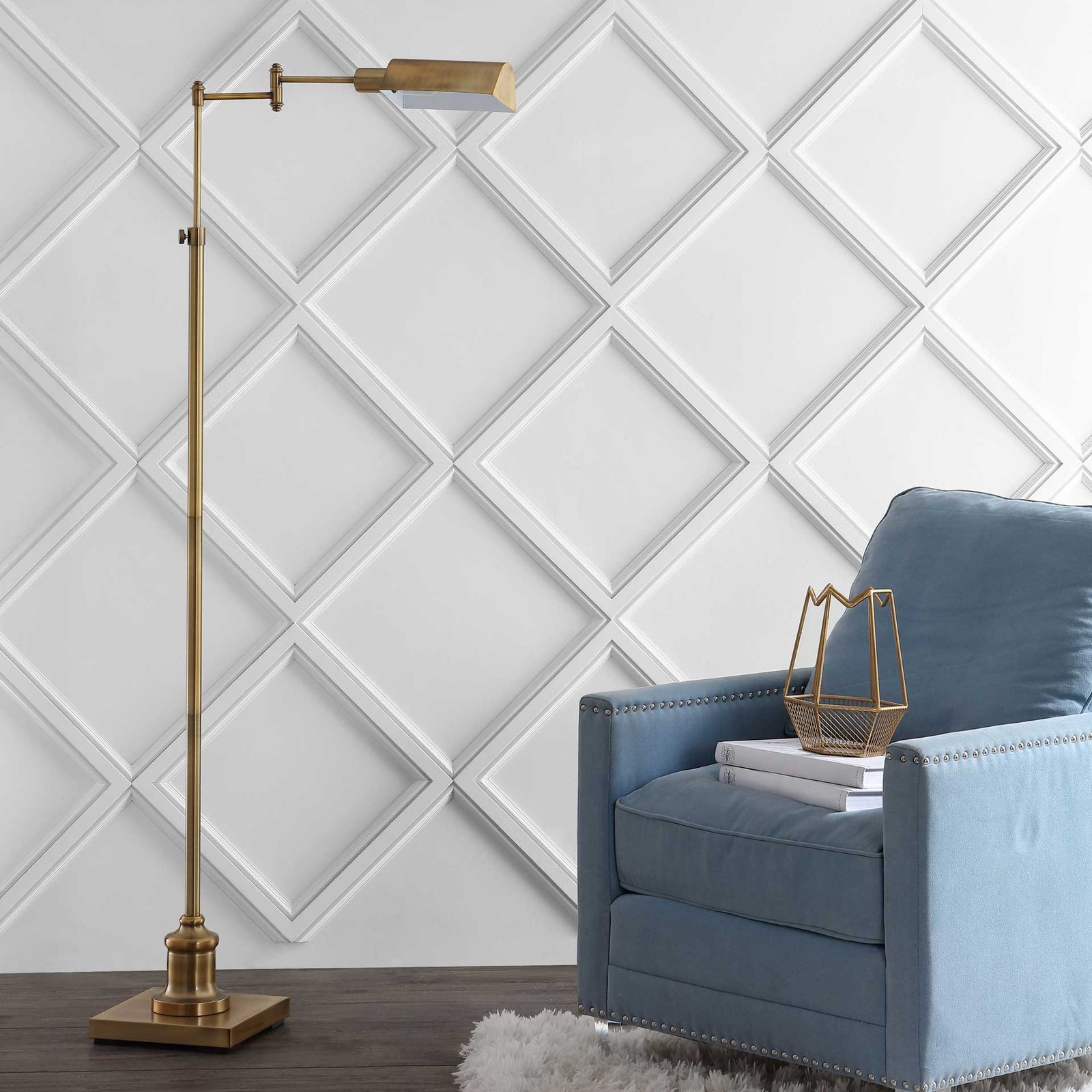 Brandy Floor Lamp Brass Gold