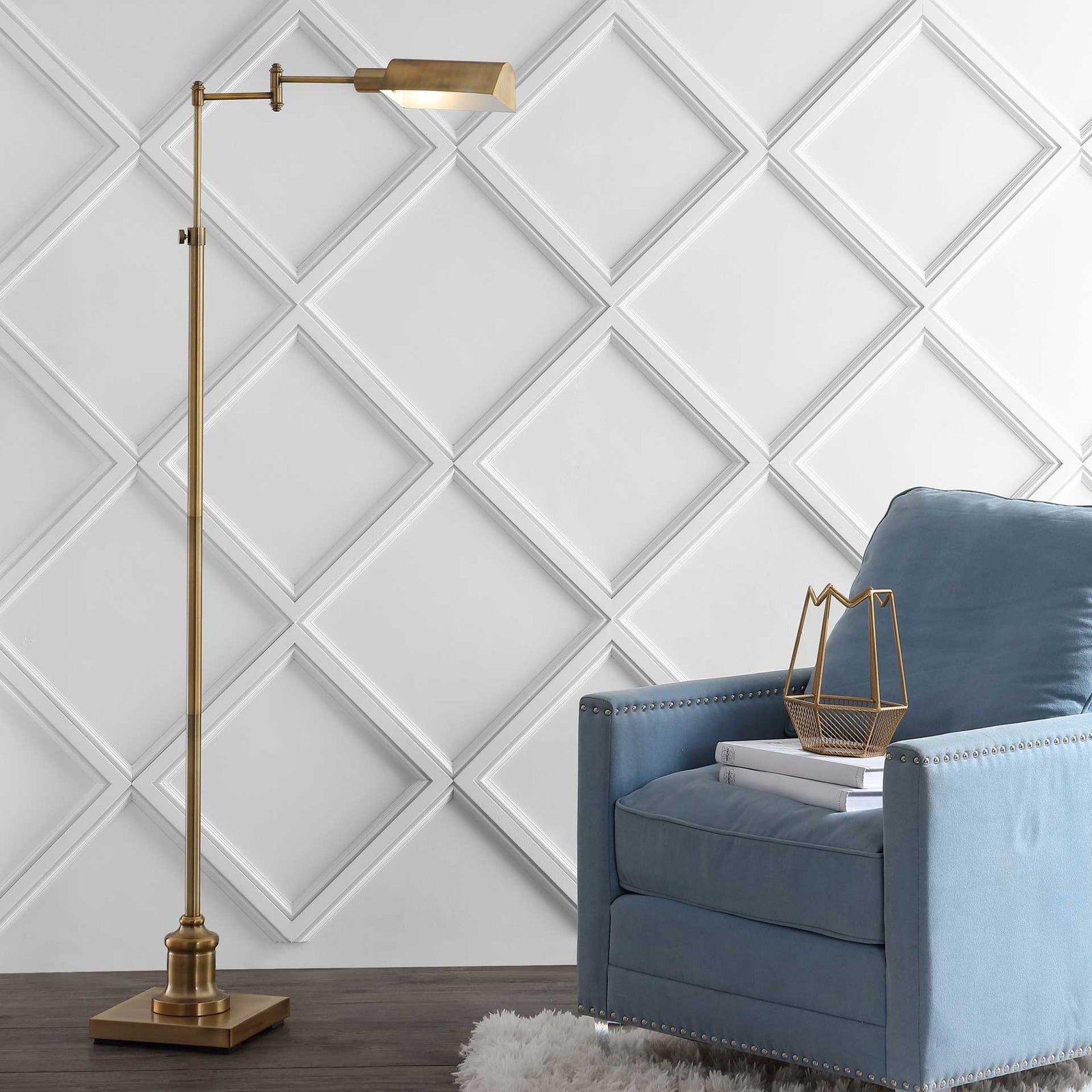 Brandy Floor Lamp Brass Gold