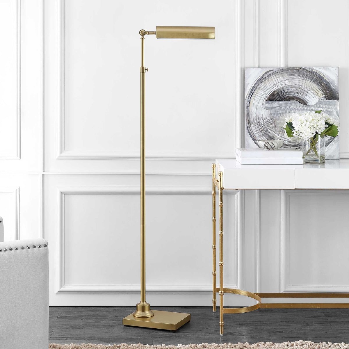 Restore Floor Lamp Brass Gold