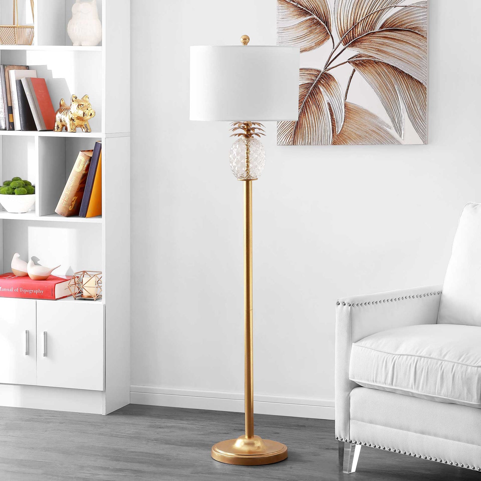 Ellaria Floor Lamp Gold/Clear
