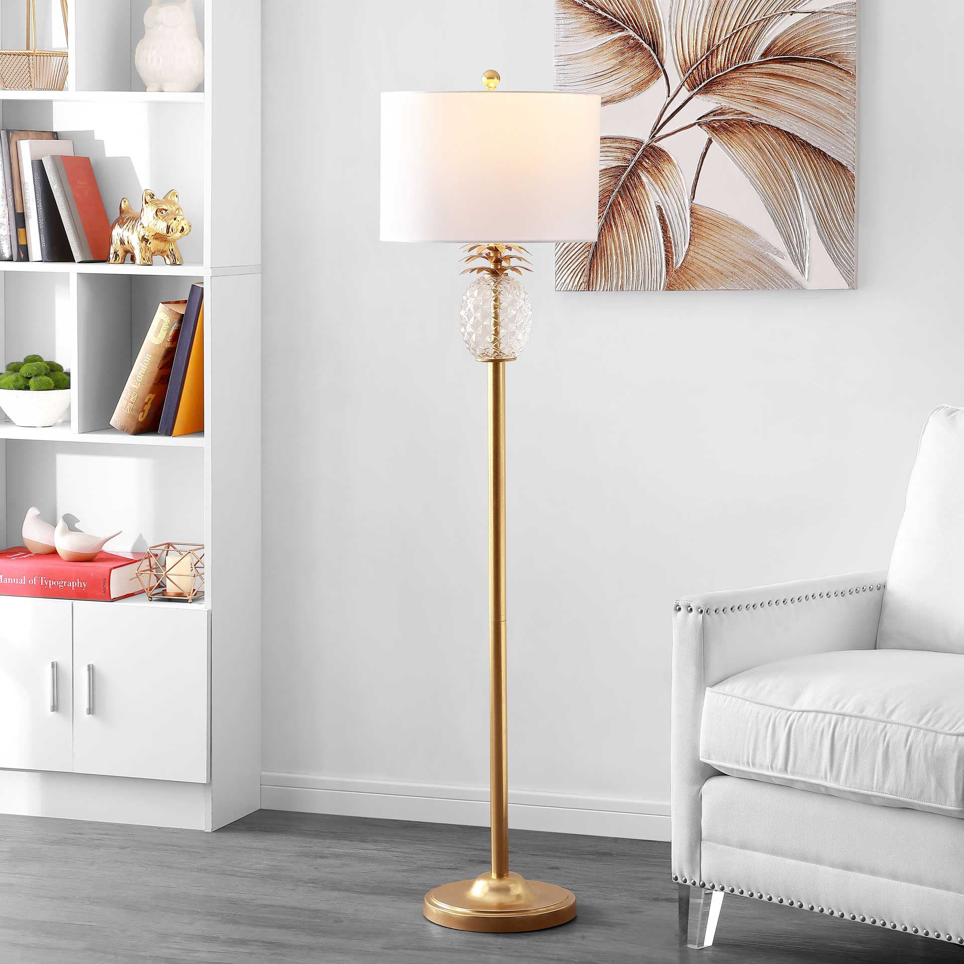Ellaria Floor Lamp Gold/Clear
