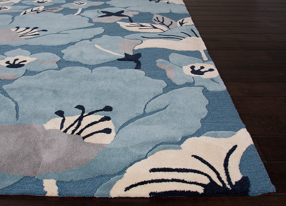 Flora Shoot Blue Heaven/Pearled Ivory Area Rug