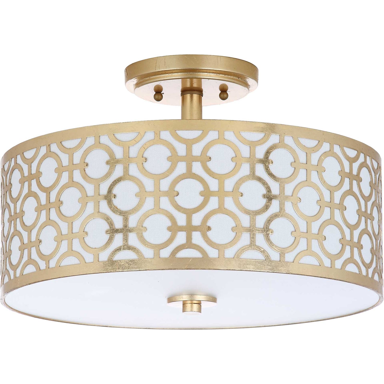 Velvet Poms Gold Flush Mount Gold