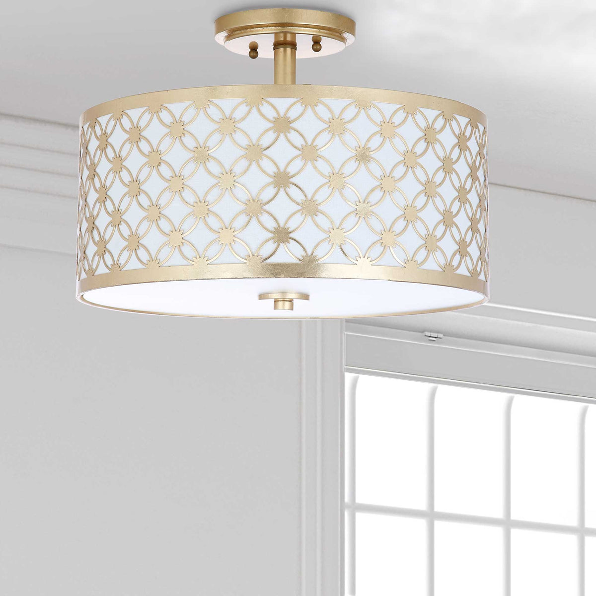 Huntley 3 Light Gold Flush Mount Gold