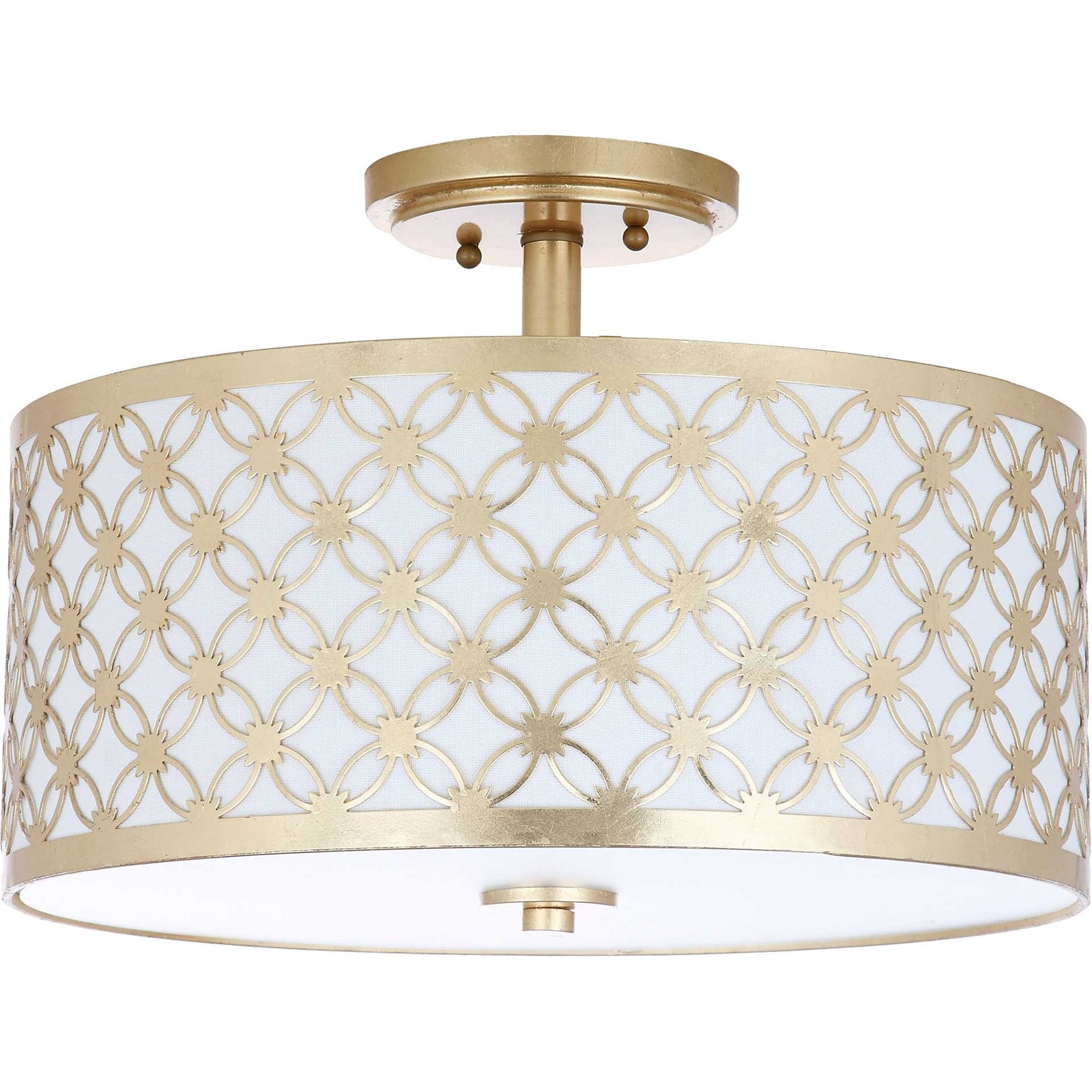 Huntley 3 Light Gold Flush Mount Gold