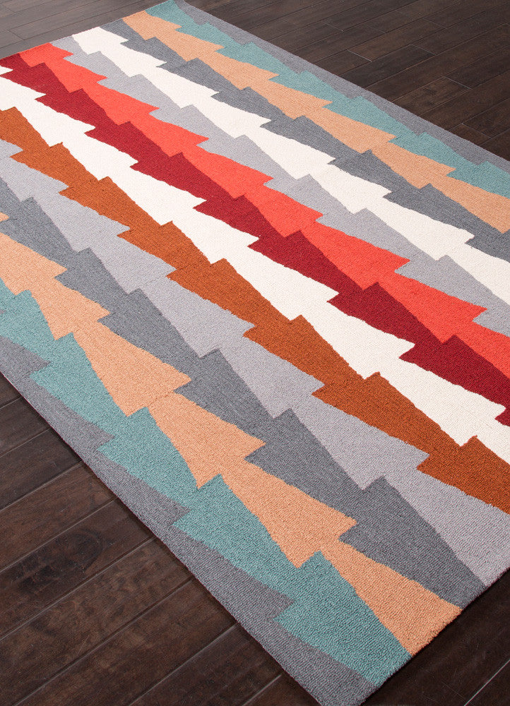 Fusion Stairstep Gray Area Rug