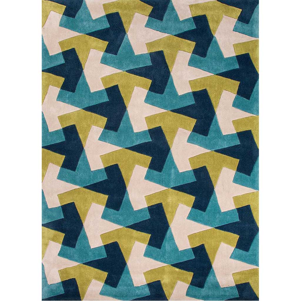 Fusion Tesselation Blue/Green Area Rug