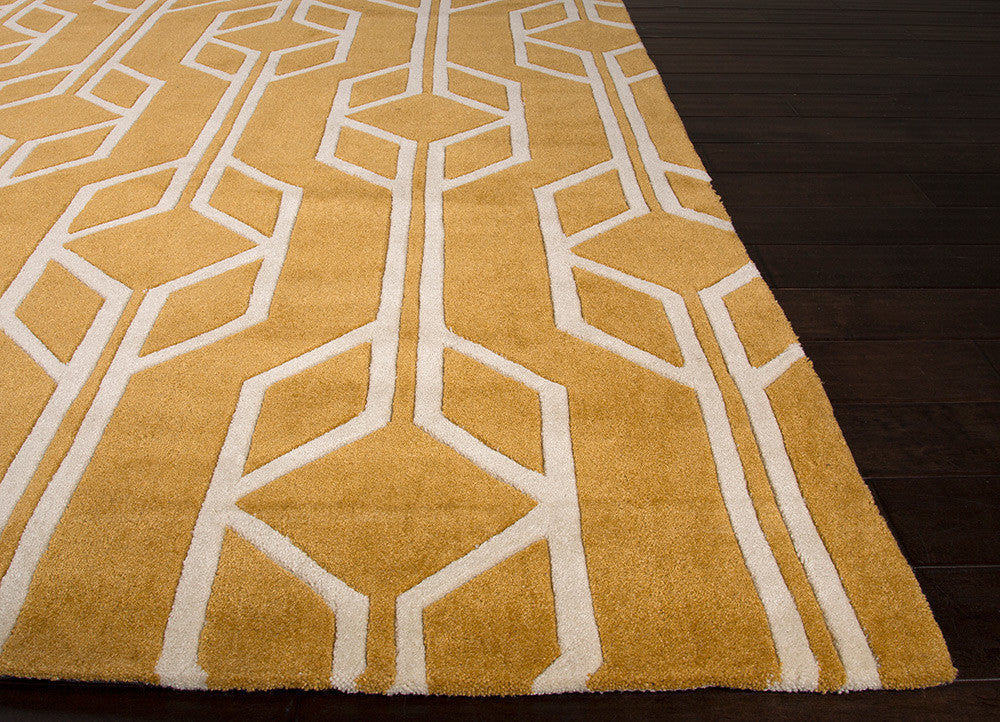 Fusion Brant Ocre/White Asparagus Area Rug