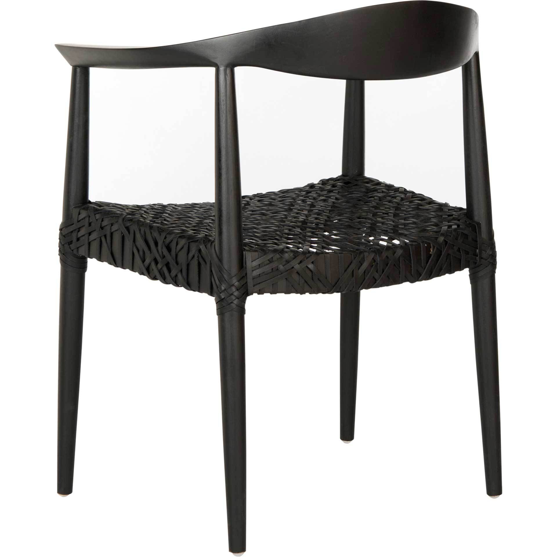 Baize Arm Chair Black