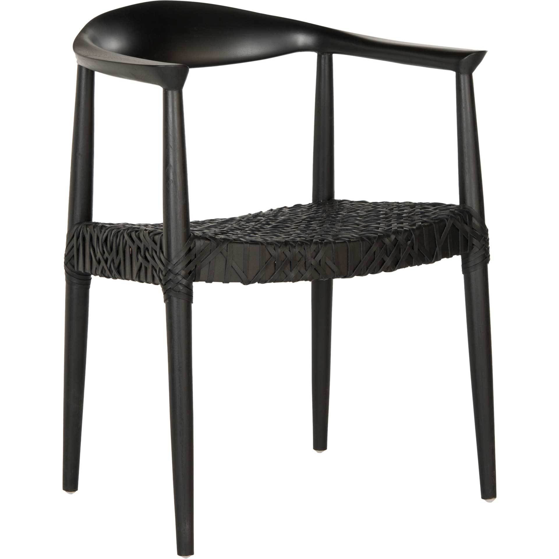 Baize Arm Chair Black