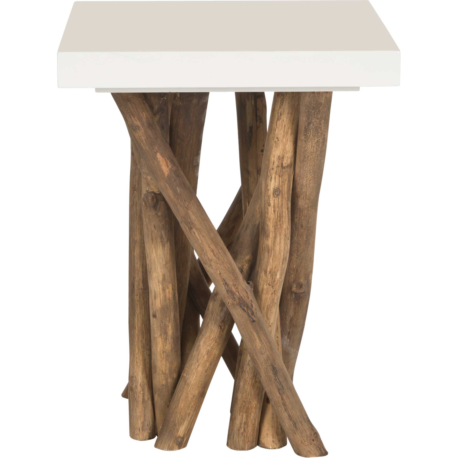 Harris Branched Side Table White/Natural
