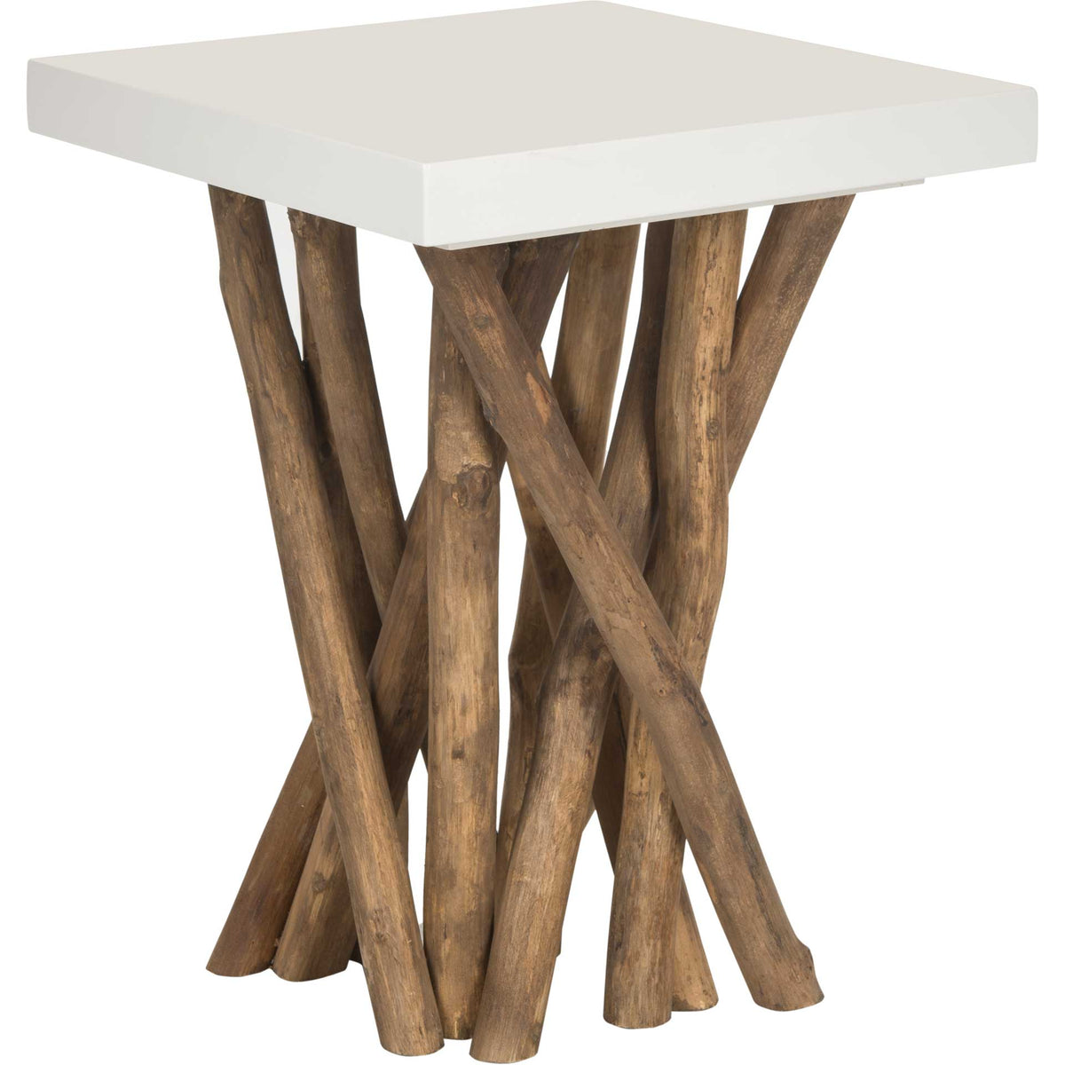 Harris Branched Side Table White/Natural