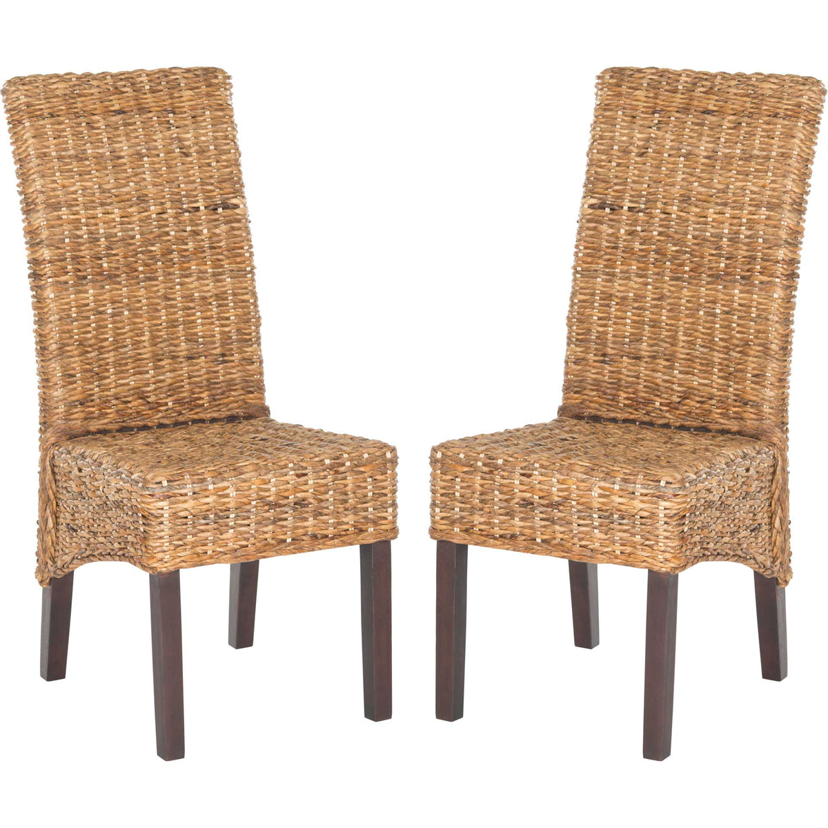 Bahati Side Chair Natural/Dark Brown (Set of 2)