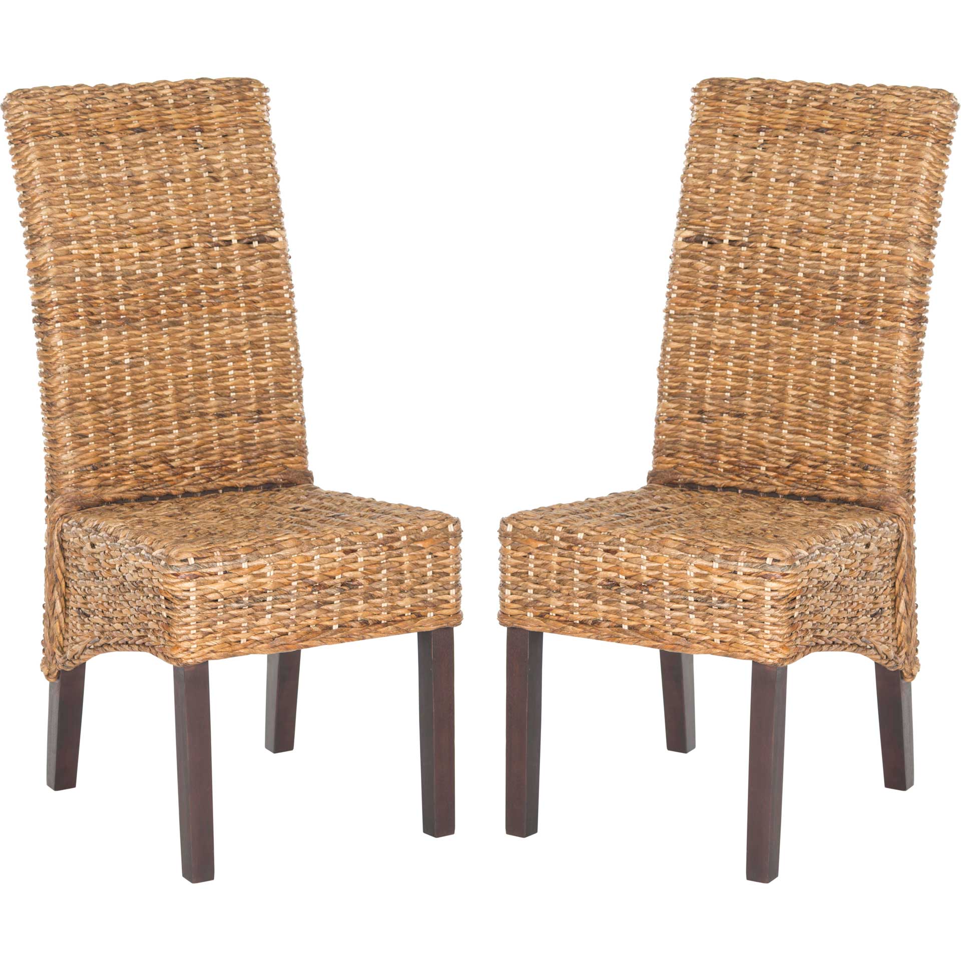 Bahati Side Chair Natural/Dark Brown (Set of 2)