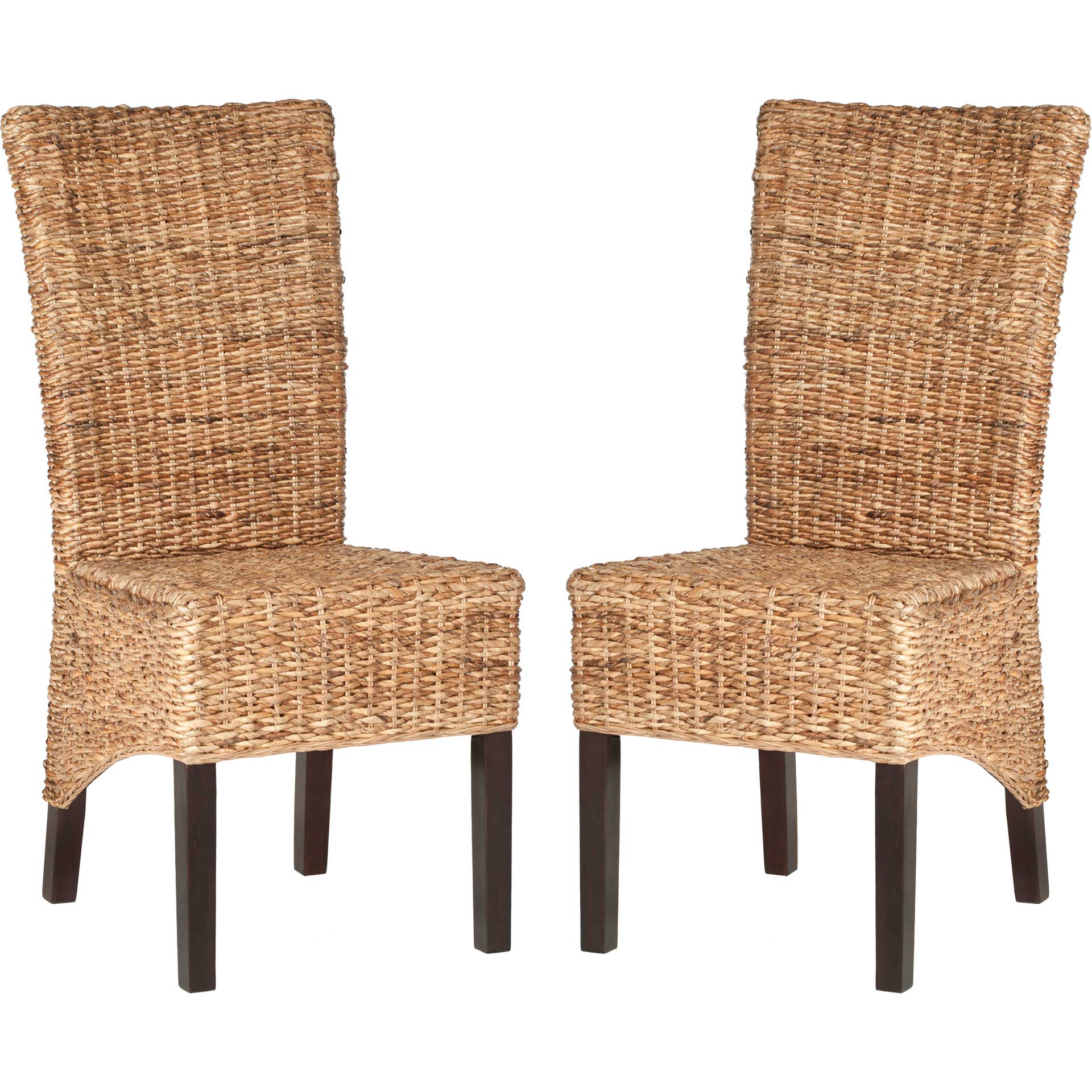 Kisii Rattan Side Chair Natural/Dark Brown (Set of 2)