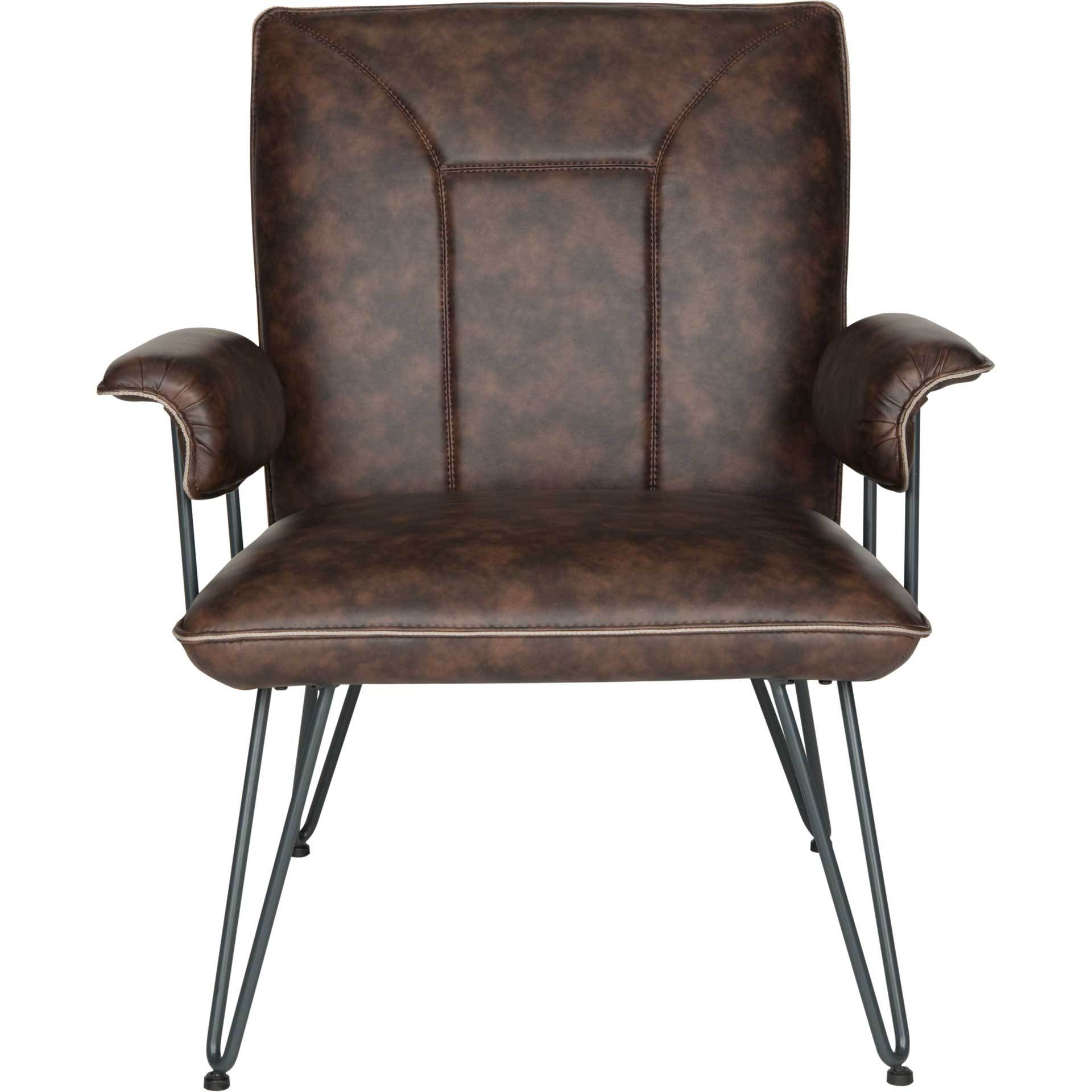 Jonah Leather Arm Chair Antique Brown