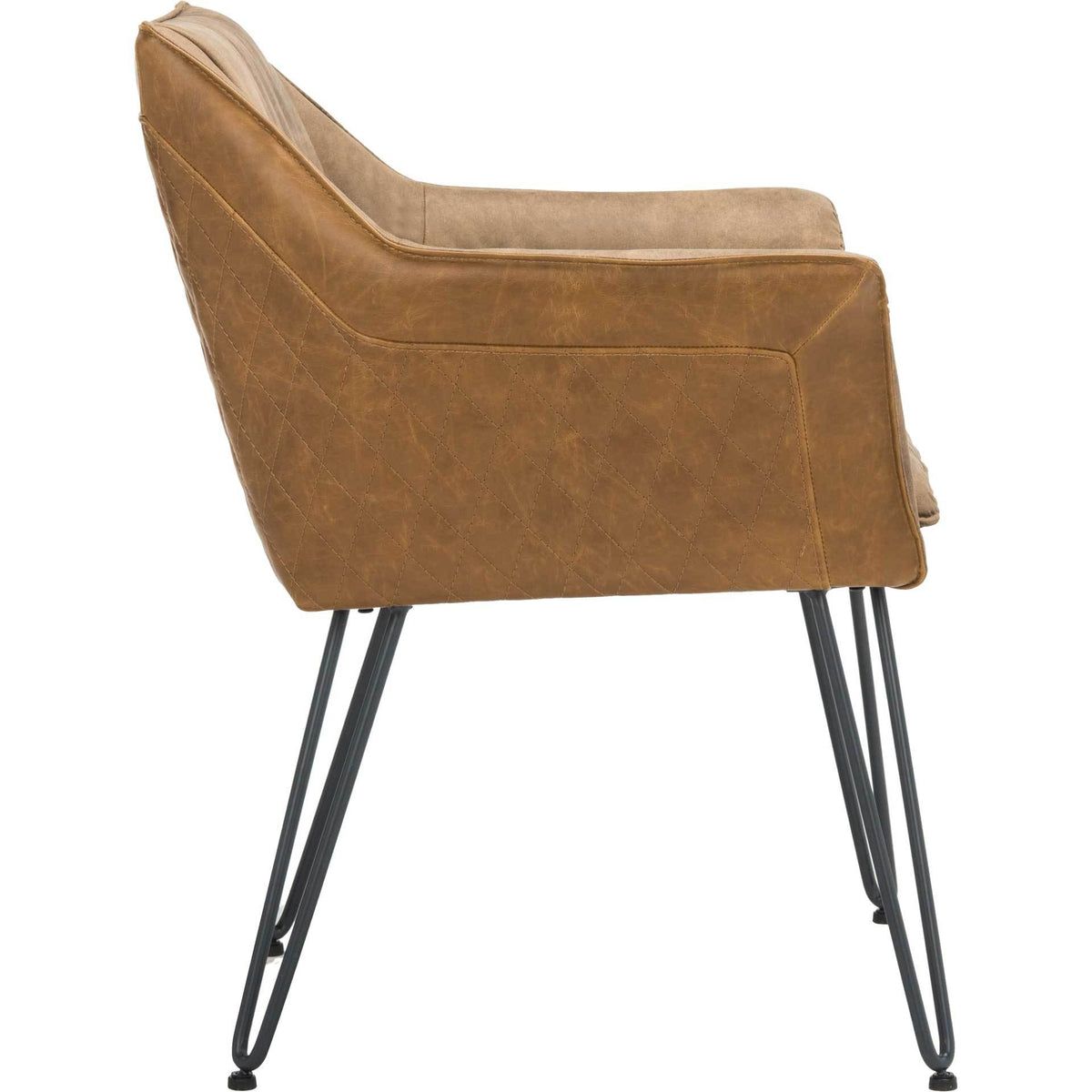 Esabella Leather Dining Chair Light Brown (Set of 2)